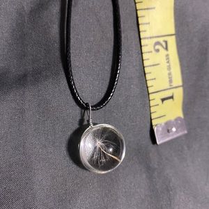 Dandelion Glass ball pendant choker